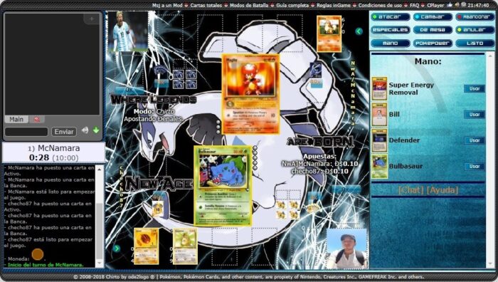 Chirto, el juego online de la vieja escuela de cartas Pokémon