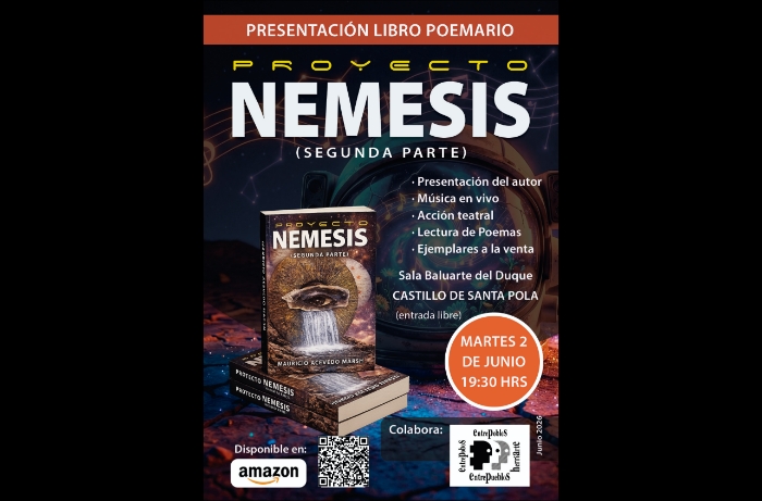 Próximo 2 de junio lanzamiento de "Proyecto Nemesis. Segunda Parte".