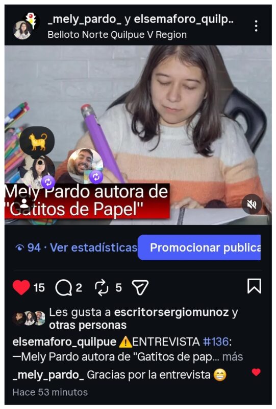 Mely Pardo autora de "Gatitos de papel, un libro para colorear".